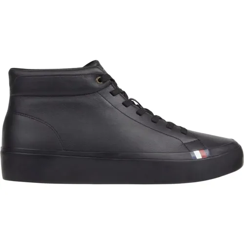 Moderne Schwarze Stiefeletten , Herren, Größe: 46 EU - Tommy Hilfiger - Modalova