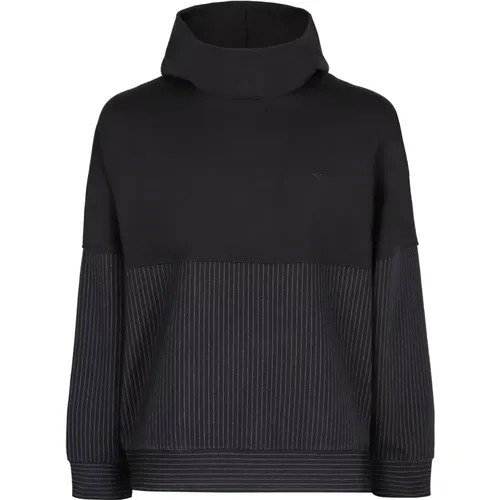 Gestreifter Kapuzenpullover - Emporio Armani - Modalova