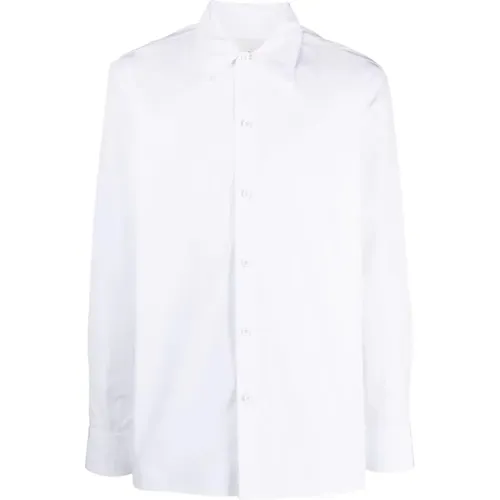 Weißes Hemd aus Bio-Baumwolle - Moderner Stil , Herren, Größe: L - Jil Sander - Modalova