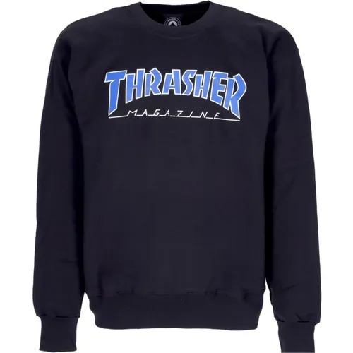 Gestreifter Rundhalsausschnitt Langarm Sweatshirt , Herren, Größe: M - Thrasher - Modalova