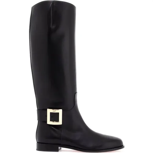 Sleek Knee-High Riding Boots , female, Sizes: 6 UK, 5 UK - Roger Vivier - Modalova