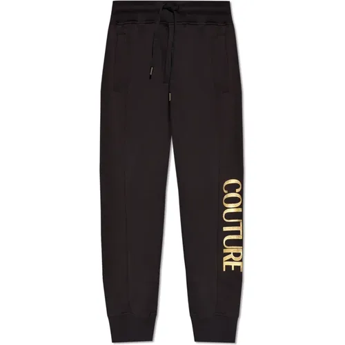 Sweatpants with logo , male, Sizes: XL, S, L, M - Versace Jeans Couture - Modalova