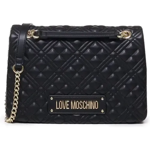 Quilted Shoulder Bag with Logo , female, Sizes: ONE SIZE - Love Moschino - Modalova