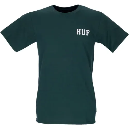 Waldgrünes Herren Klassik T-Shirt , Herren, Größe: S - HUF - Modalova