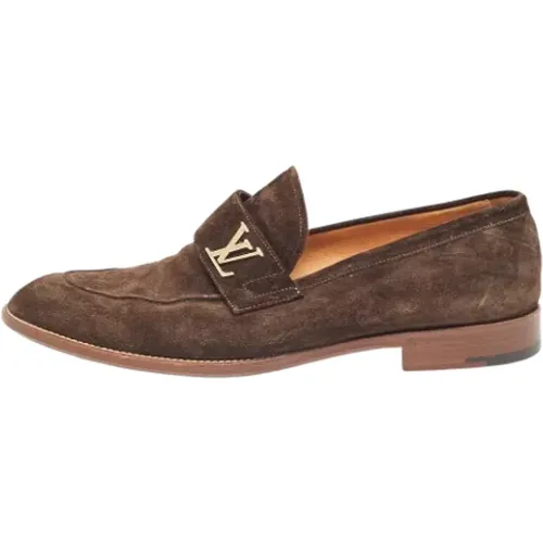 Pre-owned Suede flats , male, Sizes: 9 UK - Louis Vuitton Vintage - Modalova