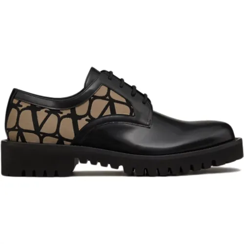 Flat Shoes Derby Iconographe , male, Sizes: 5 UK, 10 UK, 7 UK - Valentino Garavani - Modalova