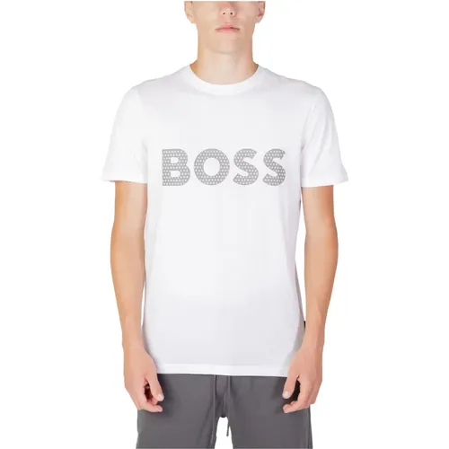 Herren Klassisches Baumwoll-T-Shirt , Herren, Größe: L - Boss - Modalova