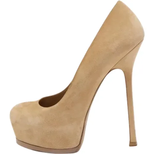 Pre-owned Wildleder heels , Damen, Größe: 38 1/2 EU - Yves Saint Laurent Vintage - Modalova