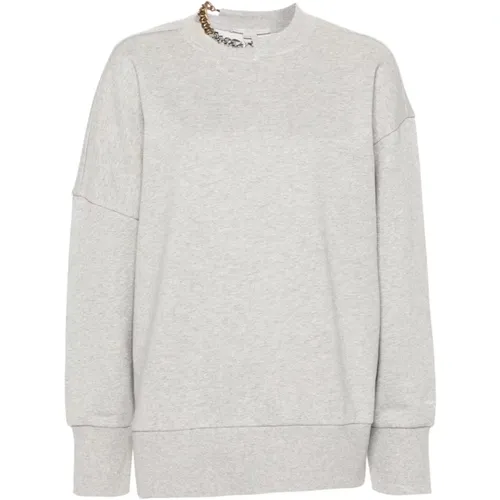 Grauer Pullover mit Ketten-Link-Detail - Stella Mccartney - Modalova