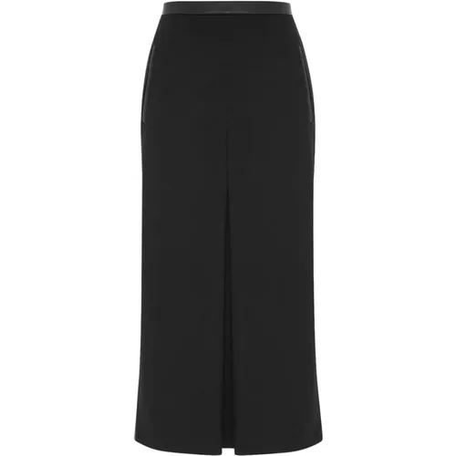Wool Skirt with Zipper Closure , female, Sizes: S - Saint Laurent - Modalova