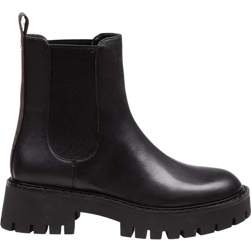 Braun/Schwarze Damen Stiefeletten , Damen, Größe: 37 1/2 EU - Michael Kors - Modalova