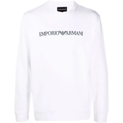 Zentrales Logo-Sweatshirt , Herren, Größe: L - Emporio Armani - Modalova