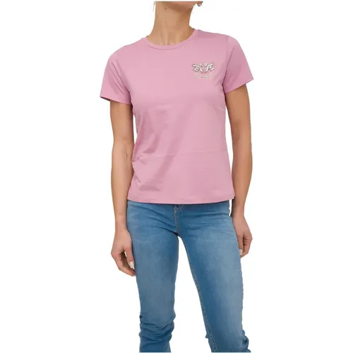 T-Shirts , female, Sizes: XS, S - pinko - Modalova