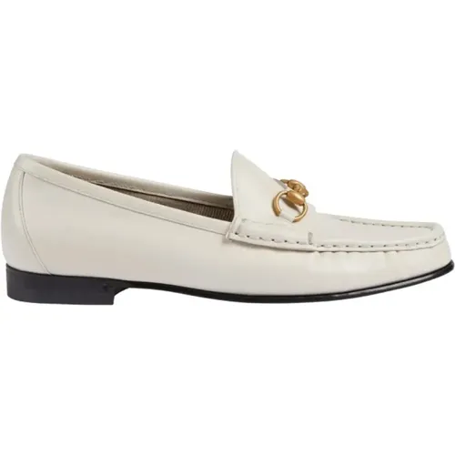 Leather Horsebit Loafers , female, Sizes: 4 UK, 2 1/2 UK - Gucci - Modalova