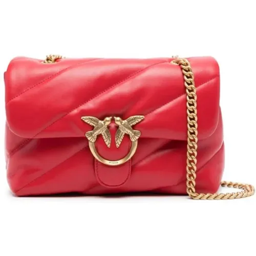 Rote Love Puff Classic Tasche PINKO - pinko - Modalova