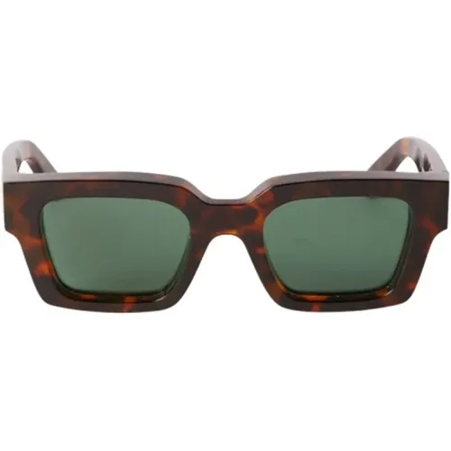 Rectangular Havana Sunglasses , female, Sizes: 50 MM - Off White - Modalova