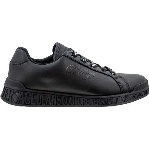 Leather Low Top Sneakers , female, Sizes: 2 UK, 7 UK, 5 UK, 3 UK - Versace Jeans Couture - Modalova