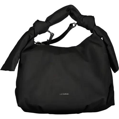 Schwarze Polyester-Handtasche mit Verstellbarem Riemen - Calvin Klein - Modalova