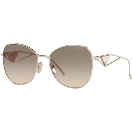 Gold Frame Fashion Sunglasses , female, Sizes: 57 MM - Prada - Modalova
