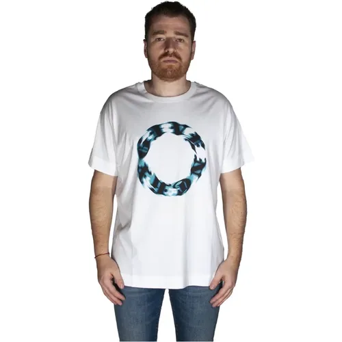 T-Shirt mit Kreis-Logo-Print , Herren, Größe: L - Givenchy - Modalova
