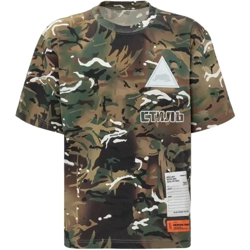 Camouflage T-Shirt für Männer , Herren, Größe: M - Heron Preston - Modalova