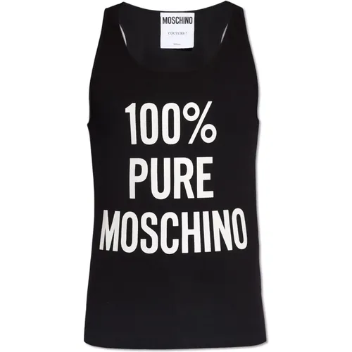 Sleeveless T-shirt , male, Sizes: XL, 2XL - Moschino - Modalova