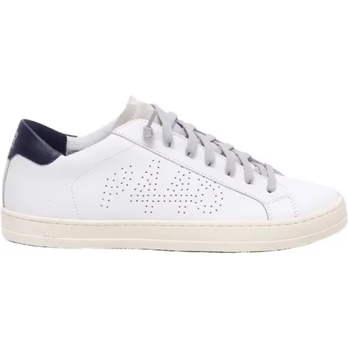 Vintage-inspirierter Ledersneaker mit perforiertem Logo - P448 - Modalova