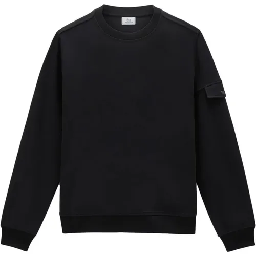Light Fleece Sweatshirt, Men`s Stylish Comfort , male, Sizes: M, S - Woolrich - Modalova