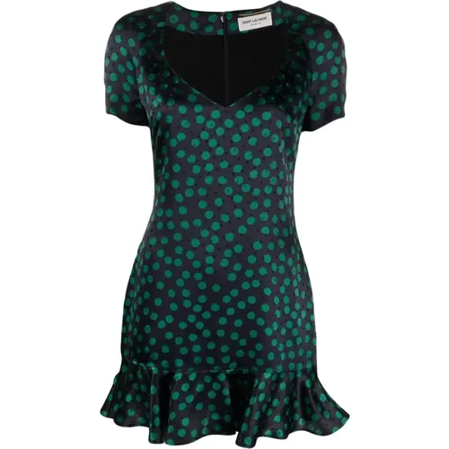 Occasion Dresses, Ruffled Mini Dress , female, Sizes: M - Saint Laurent - Modalova
