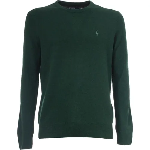 Regular Fit Woll Rundhals Pullover , Herren, Größe: L - Polo Ralph Lauren - Modalova