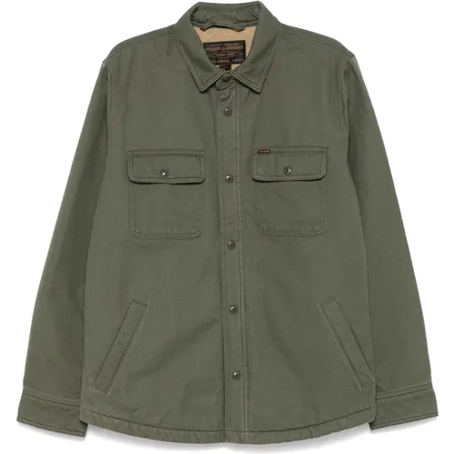 Grünes Fleece-gefüttertes Jackenhemd , Herren, Größe: XL - Filson - Modalova