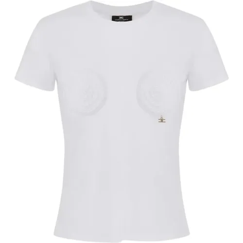 T-Shirts , female, Sizes: M, XL - Elisabetta Franchi - Modalova