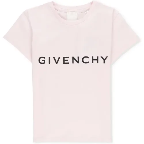 Rosa Junior Baumwoll T-shirt mit Logo - Givenchy - Modalova