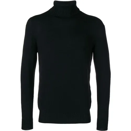 Schwarzer Merinowoll Rollkragenpullover , Herren, Größe: 2XL - Drumohr - Modalova