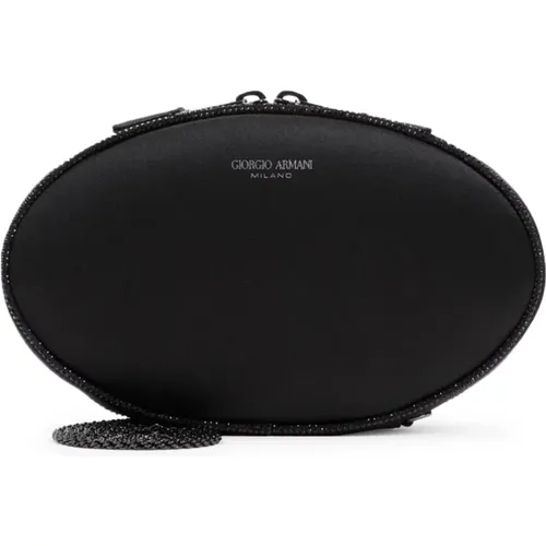 Elegant Nero Clutch Bag , female, Sizes: ONE SIZE - Giorgio Armani - Modalova