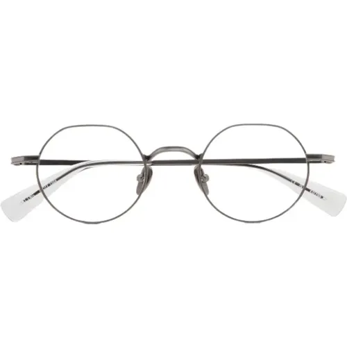 Dunkelgraue Runde Stahlrahmenbrille , Damen, Größe: ONE Size - Kaleos - Modalova