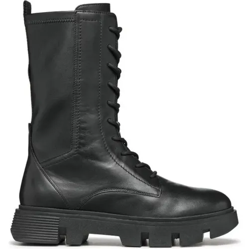 Schwarze Damen Stiefeletten , Damen, Größe: 39 EU - Geox - Modalova