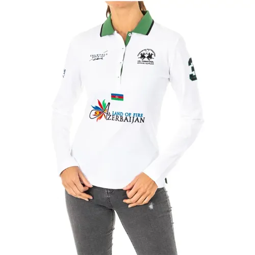 Long Sleeve Polo with Original Design , female, Sizes: XL, XS, S - LA MARTINA - Modalova