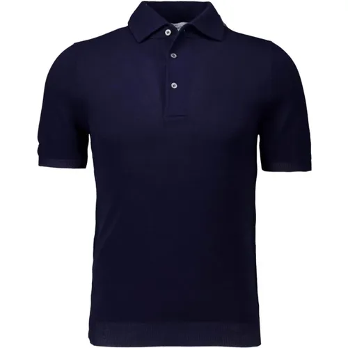 Navy Polo Shirt Men , male, Sizes: L, 3XL, M - Gran Sasso - Modalova