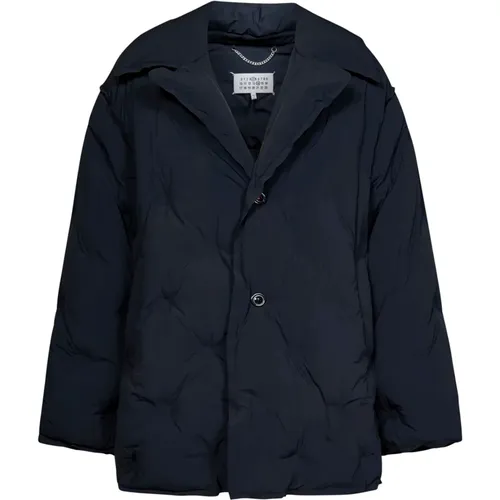 Men`s Down Jacket - Classic Lapel, Oversized Fit , male, Sizes: M - Maison Margiela - Modalova