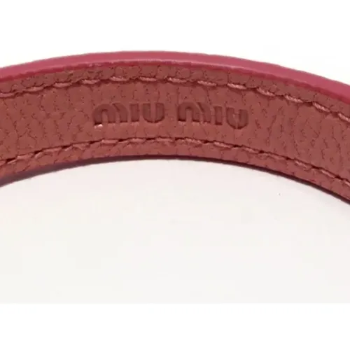 Pre-owned Leather bracelets , unisex, Sizes: ONE SIZE - Miu Miu Pre-owned - Modalova