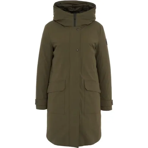 Grüne Winterjacke für Frauen , Damen, Größe: L - Woolrich - Modalova