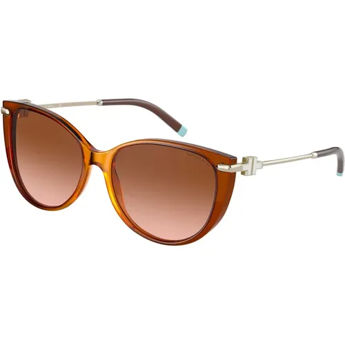 Braun Shaded Sonnenbrille , Damen, Größe: 57 MM - Tiffany - Modalova