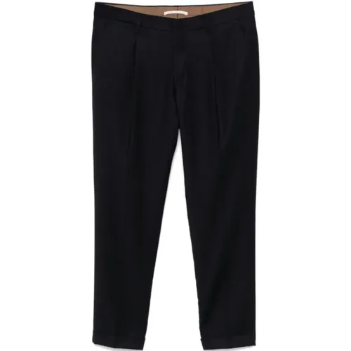 Wool Trousers with Pleat Detail , male, Sizes: S, L, M, XL - Briglia - Modalova