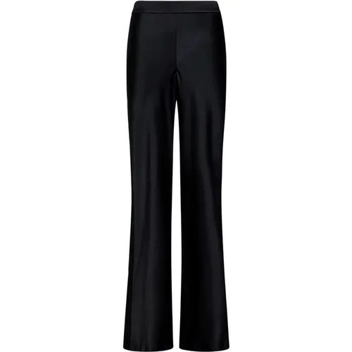 Schwarze Weitbeinige Plissierte Hose - alberta ferretti - Modalova