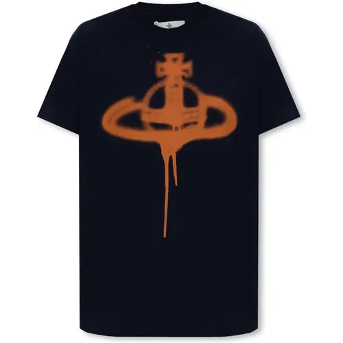 T-Shirt mit Logo , Damen, Größe: S - Vivienne Westwood - Modalova