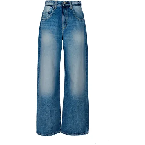 Weite Bein Mittlere Taille Jeans , Damen, Größe: W25 - Icon Denim - Modalova