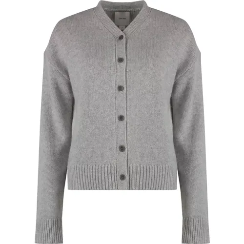 Ribbed Wool Cashmere Cardigan , female, Sizes: M, L, S, XS - Calvin Klein - Modalova