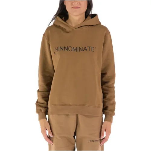 Long-sleeve Hoodie with Front Logo Print , female, Sizes: M - Hinnominate - Modalova