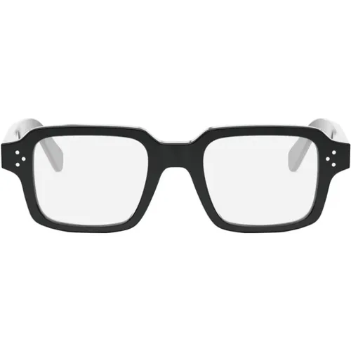 Quadratische Sonnenbrille schwarzer glänzender Rahmen , unisex, Größe: ONE Size - Celine - Modalova